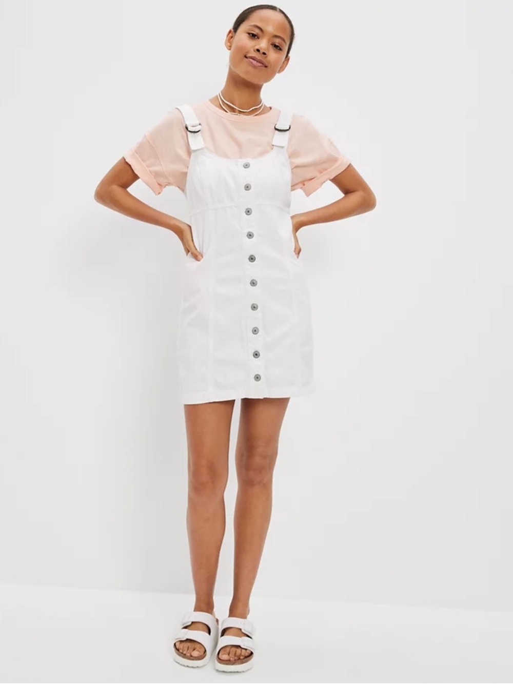 NWT AE Denim Short Dress with Button Front